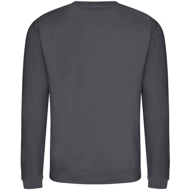Shark Grey - Back - Awdis Mens Crew Neck Sweatshirt