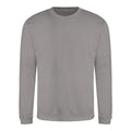 Platinum Grey - Front - Awdis Mens Crew Neck Sweatshirt