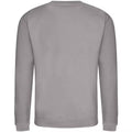 Platinum Grey - Back - Awdis Mens Crew Neck Sweatshirt