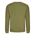 Khaki Green - Back - Awdis Mens Crew Neck Sweatshirt