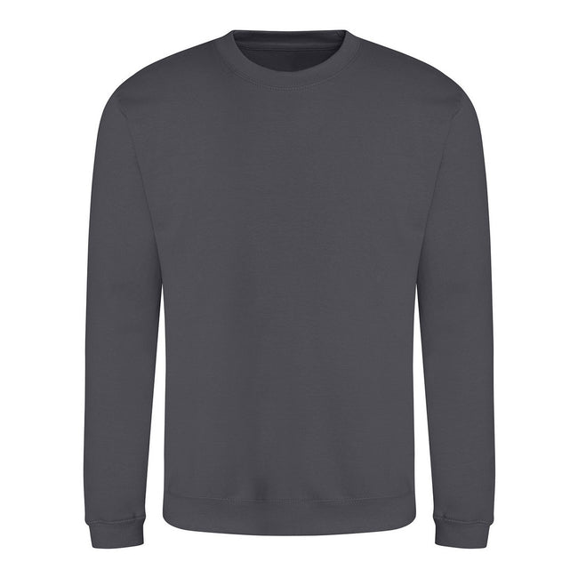 Shark Grey - Front - Awdis Mens Crew Neck Sweatshirt