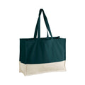 Dark Marine-Natural - Front - Westford Mill EarthAware Contrast Organic Shopper Bag