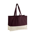 Oxblood-Natural - Front - Westford Mill EarthAware Contrast Organic Shopper Bag