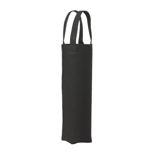 Black - Front - Nutshell Premium Canvas Recycled Bottle Bag