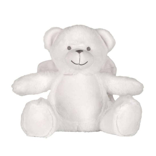 White - Front - Mumbles Angel Bear Plush Toy