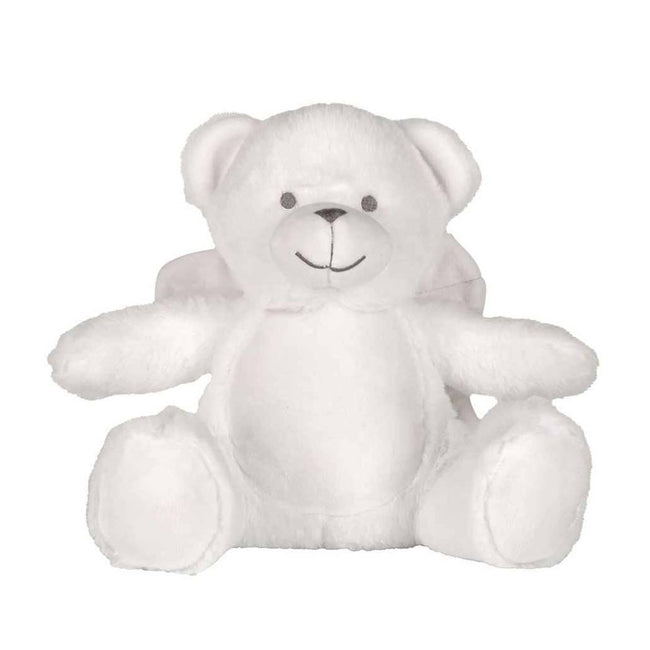 White - Front - Mumbles Angel Bear Plush Toy