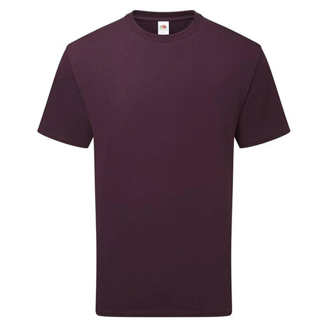 Dark Plum - Front - Fruit of the Loom Unisex Adult Cotton T-Shirt