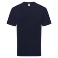 Deep Navy - Front - Fruit of the Loom Unisex Adult Cotton T-Shirt