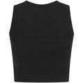 Black - Back - Tombo Womens-Ladies Cropped Tank Top