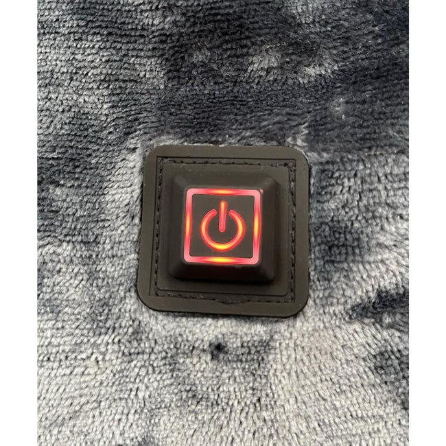 Grey - Back - Ribbon Unisex Adult Eskimo Heated Blanket Hoodie