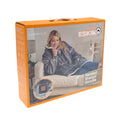 Grey - Pack Shot - Ribbon Unisex Adult Eskimo Heated Blanket Hoodie