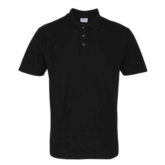 Black - Front - Premier Mens Studded Polo Shirt