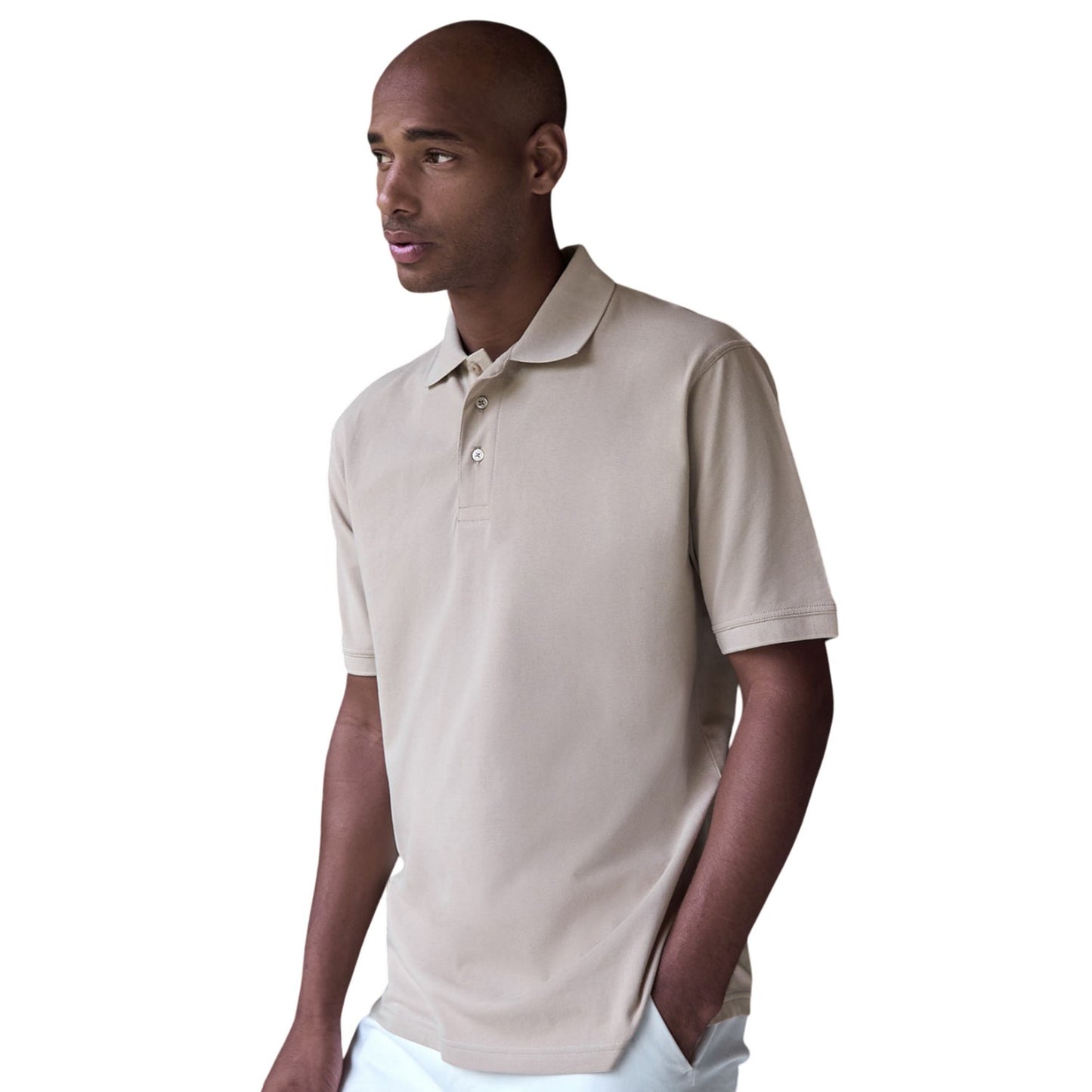 Sand - Back - Kustom Kit Mens Classic Polo Shirt
