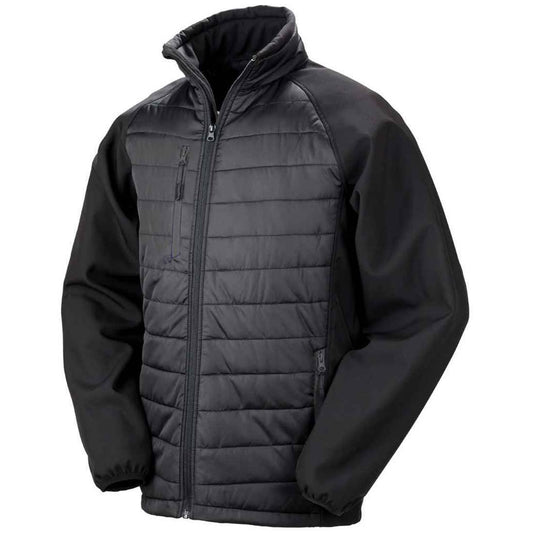 Black - Front - Result Genuine Recycled Unisex Adult Compass Padded Jacket