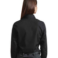 Black - Back - Premier Womens-Ladies Recyclight Poplin Long-Sleeved Formal Shirt