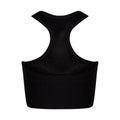 Black - Back - Tombo Girls Seamless Crop Top