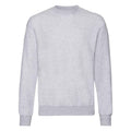 Heather Grey - Front - Fruit of the Loom Unisex Adult Polycotton Set-in Sweatshirt