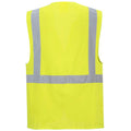 Yellow - Back - Portwest Hi Vis Executive - Manager Vest - Safetywear