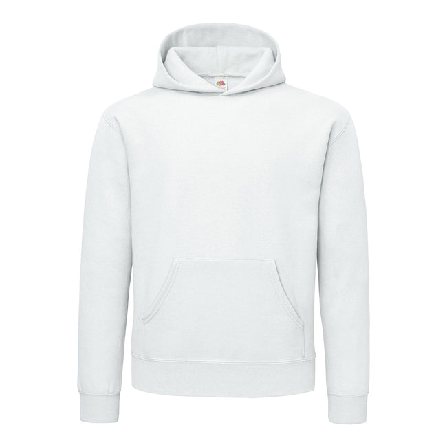 White - Front - Fruit of the Loom Mens Cotton Hoodie