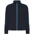 Navy-Sky - Front - Finden & Hales Childrens-Kids Knitted Tracksuit Top