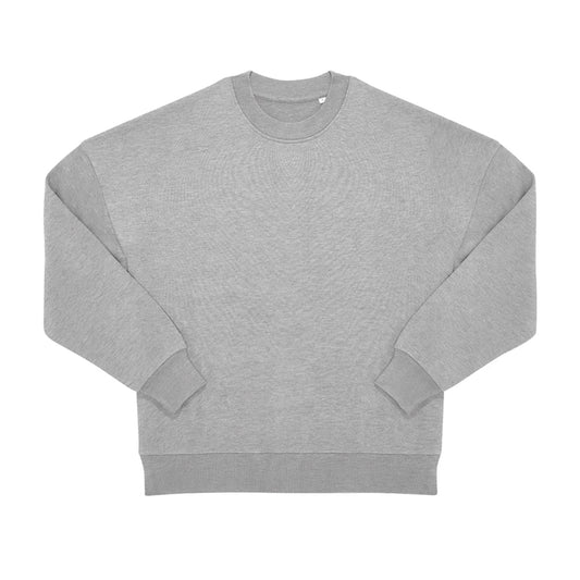 Sports Grey - Front - B&C Unisex Adult Influence Plain Crew Neck Sweatshirt