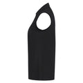Black - Side - Henbury Womens-Ladies CoolPlus Sleeveless Polo Shirt