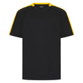 Black-Gold - Front - Finden & Hales Childrens-Kids Team T-Shirt