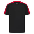 Black-Red - Front - Finden & Hales Childrens-Kids Team T-Shirt