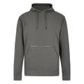 Dark Grey - Front - Kustom Kit Unisex Adult Pique Zip Pocket Regular Hoodie