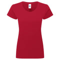 Classic Red - Front - Russell Womens-Ladies Authentic Classic Ringspun Cotton T-Shirt