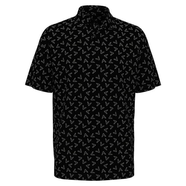 Caviar - Front - Callaway Unisex Adult Chev All-Over Print Polo Shirt
