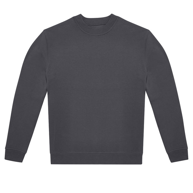Dark Grey - Front - B&C Unisex Adult ID.222 Crew Neck Sweatshirt