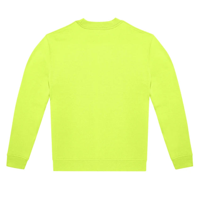 Acid Lime - Back - B&C Unisex Adult ID.222 Crew Neck Sweatshirt