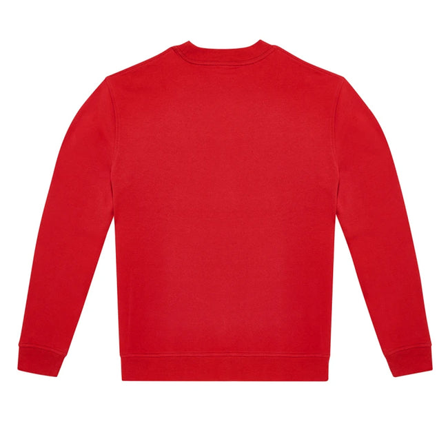 Red - Back - B&C Unisex Adult ID.222 Crew Neck Sweatshirt