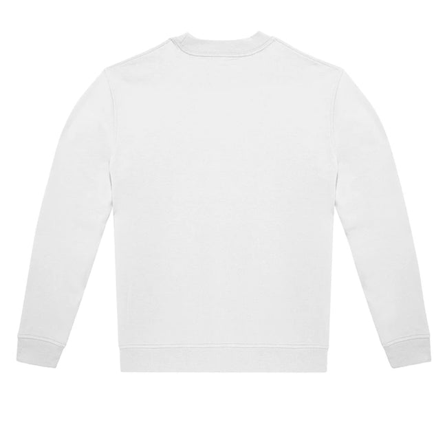 White - Back - B&C Unisex Adult ID.222 Crew Neck Sweatshirt