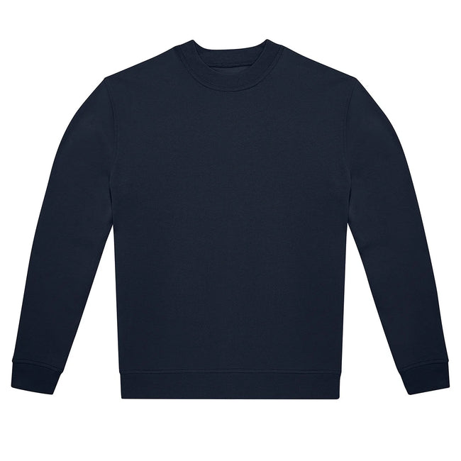 Navy - Front - B&C Unisex Adult ID.222 Crew Neck Sweatshirt