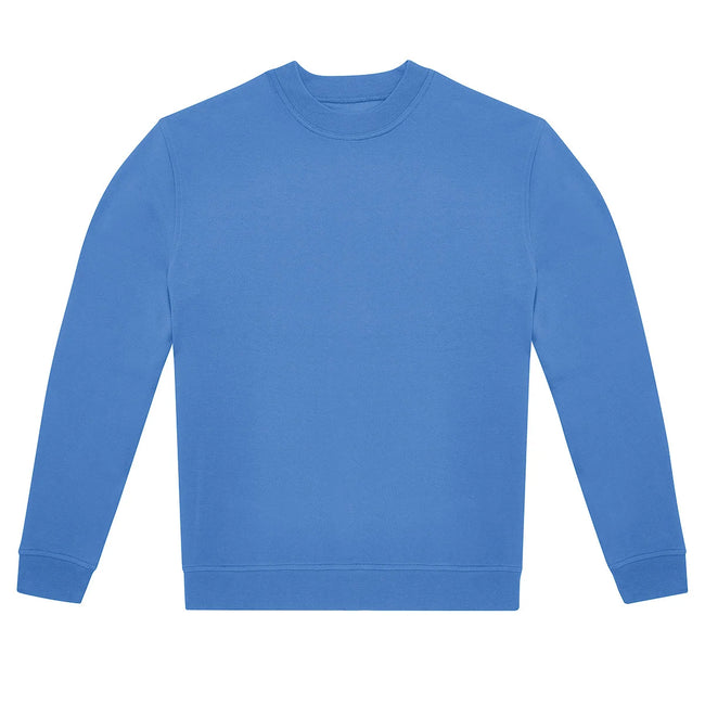 Lake Blue - Front - B&C Unisex Adult ID.222 Crew Neck Sweatshirt