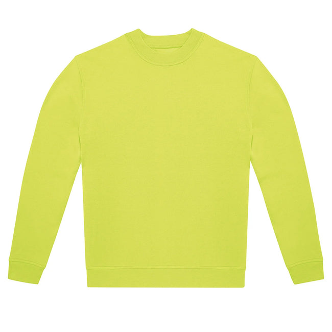 Acid Lime - Front - B&C Unisex Adult ID.222 Crew Neck Sweatshirt
