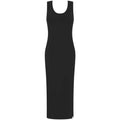 Black - Front - SF Womens-Ladies Racerback Midi Dress