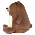 Brown - Side - Mumbles Zippie Bear Soft Plush Toy