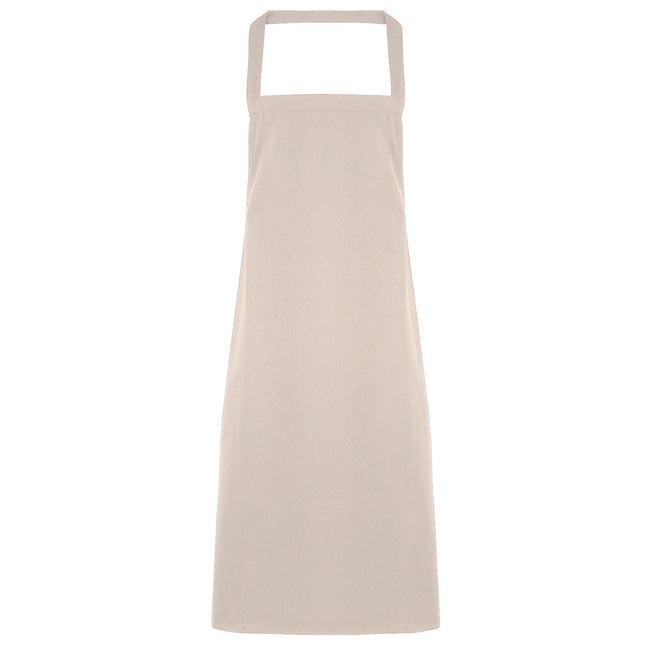 Natural - Front - Premier Ladies-Womens Slim Apron (no Pocket) - Workwear