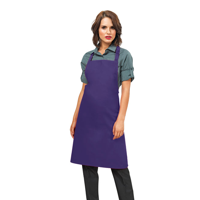 Purple - Back - Premier Ladies-Womens Slim Apron (no Pocket) - Workwear