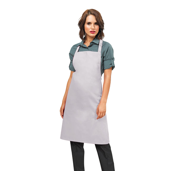 Silver Grey - Back - Premier Ladies-Womens Slim Apron (no Pocket) - Workwear