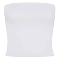 White - Front - SF Womens-Ladies Bandeau Crop Top