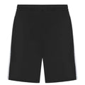 Black-White - Front - Finden & Hales Childrens-Kids Knitted Zip Pocket Sweat Shorts