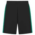 Black-Emerald - Back - Finden & Hales Childrens-Kids Knitted Zip Pocket Sweat Shorts