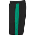 Black-Emerald - Side - Finden & Hales Childrens-Kids Knitted Zip Pocket Sweat Shorts