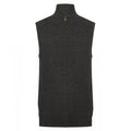 Grey Marl - Front - Henbury Mens Zip Front Sleeveless Jumper