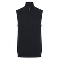 Navy - Front - Henbury Mens Zip Front Sleeveless Jumper