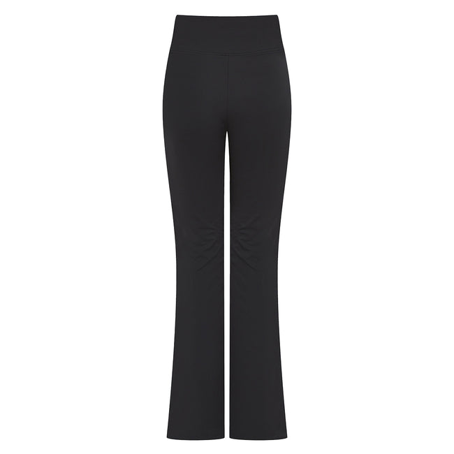 Black - Back - SF Womens-Ladies Flared Leggings